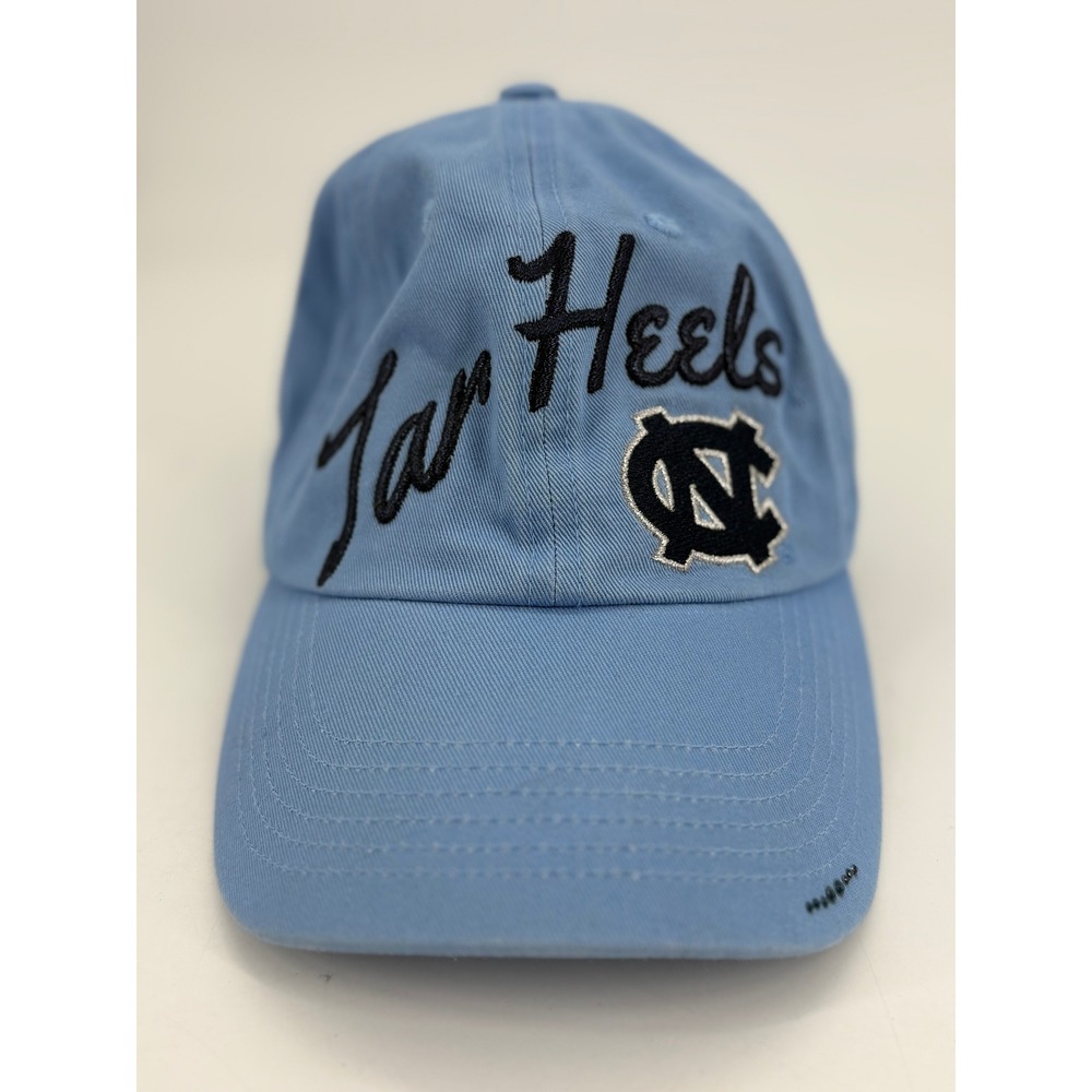 Captivating Headgear UNC Tar Heels Mens‎ OSFM Hat Blue Script Logo Adjustable